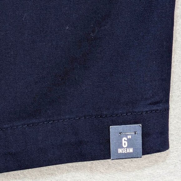 NEW Crown & Ivy Dad Shorts Mens XL Navy Cotton Resort Chino Driving Motion Flex - Picture 5 of 11